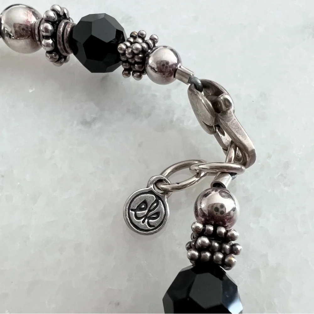 Sterling Silver Beaded Sail Boat Charm Bracelet - Picture 2 of 9